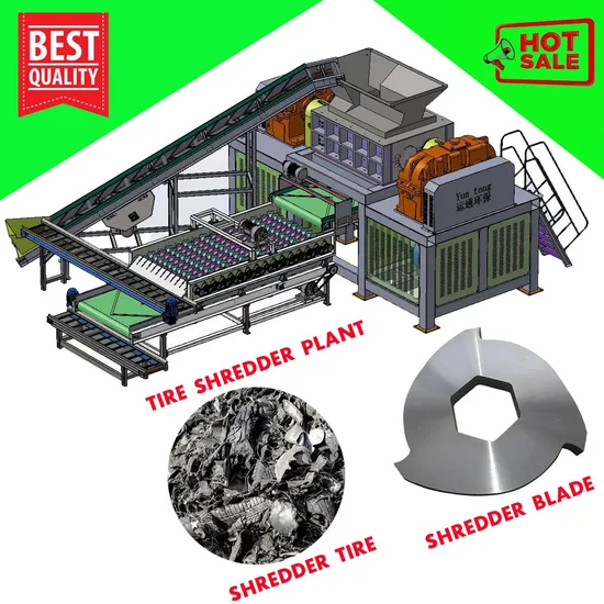 Two Shaft Heavy Duty Waste Truck Tire Rubber Recycling Shredder
